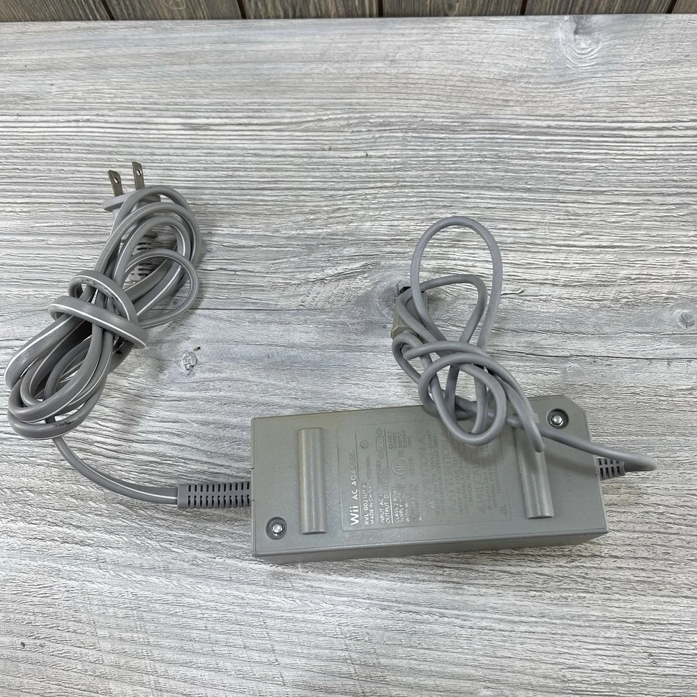 Nintendo Wii Power Cord Power Supply OEM Genuine (RVL-002) Tested Working
